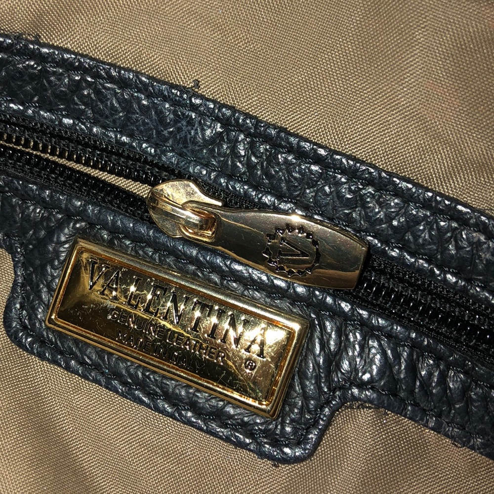 Small black & brown leather Valentina Shoulder bag - Picture 4 of 6